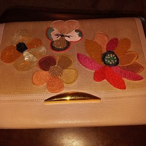 Lizzie Fortunato Clutch Handbag~Flowers~Blush Pink